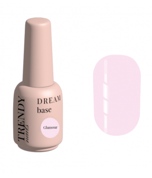 База Trendy nails Fiber Base Glamour, 15 ml HEMA/TPO free